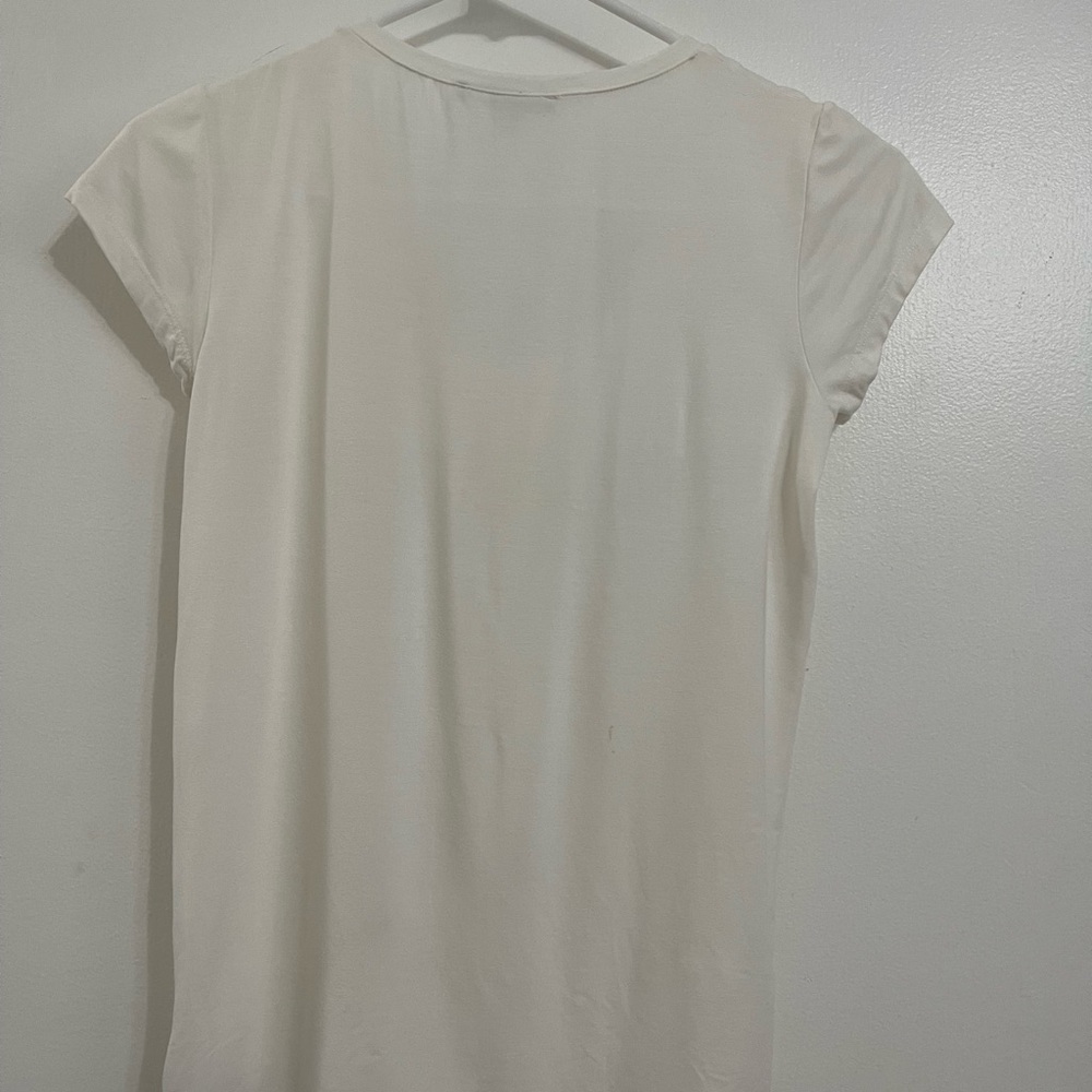 Patrizia Pepe Rhinestone Embellished Top Short Sleeve T-Shirt Size Small - Picture 4 of 4